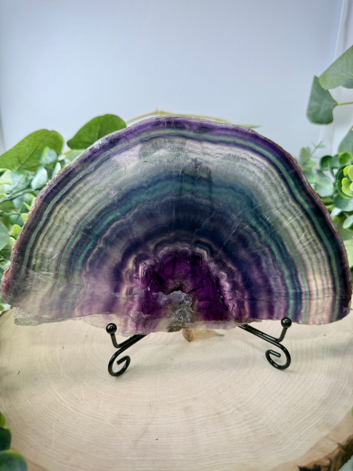 Rainbow Fluorite Slab | Natural Polished Fluorite Display Stone - Still Water Crystals