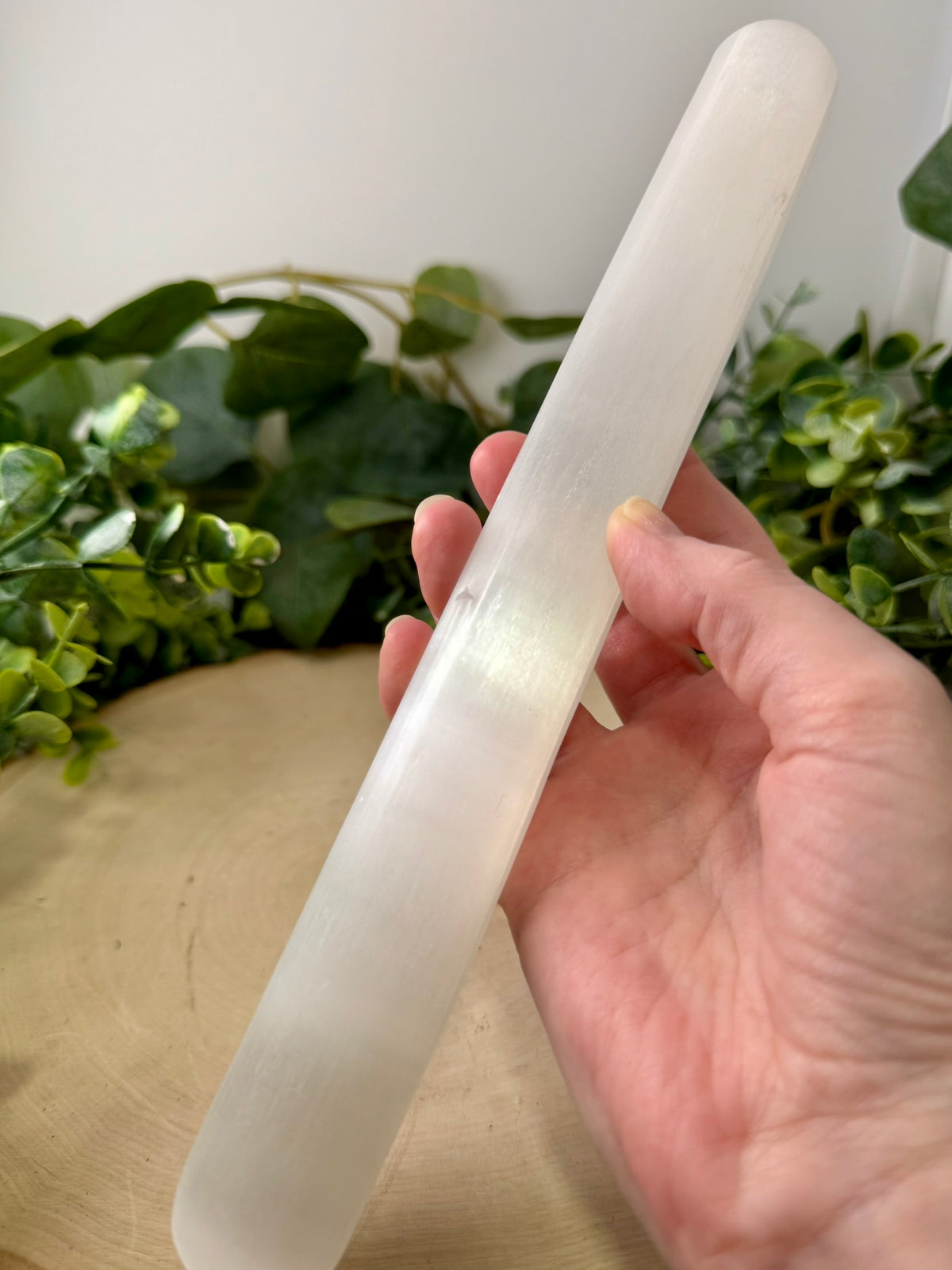 Selenite Bracelet Holder Stand | Crystal Jewelry Display