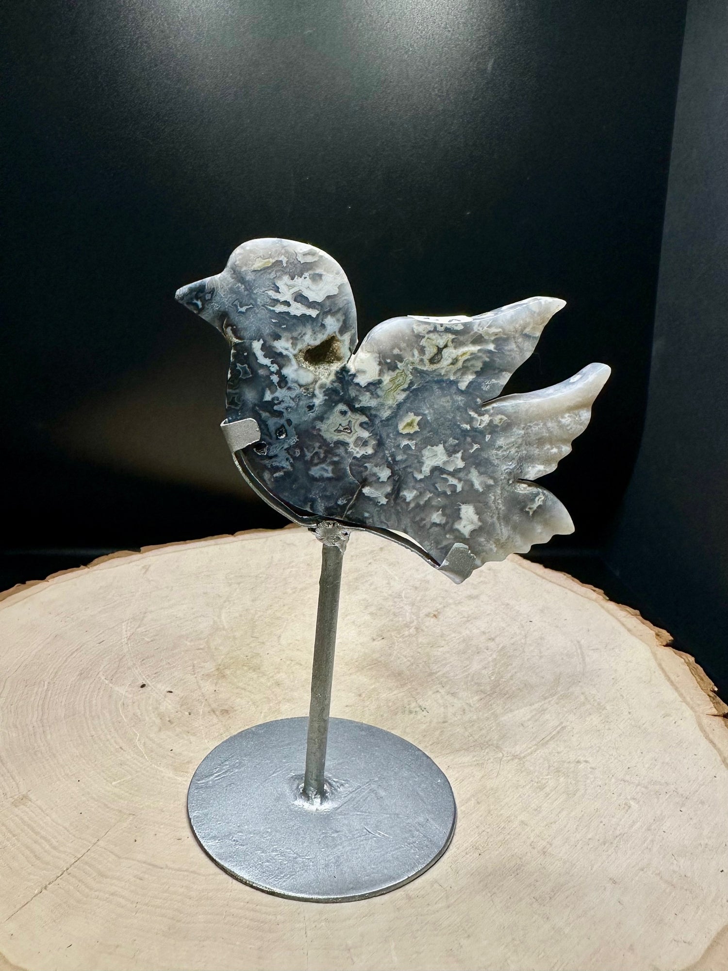 Blue Plume Bird Carvings