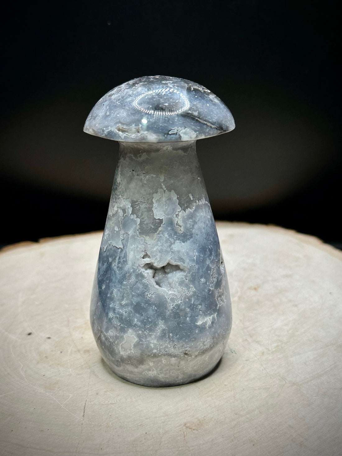 Blue Plume Mushroom Carvings