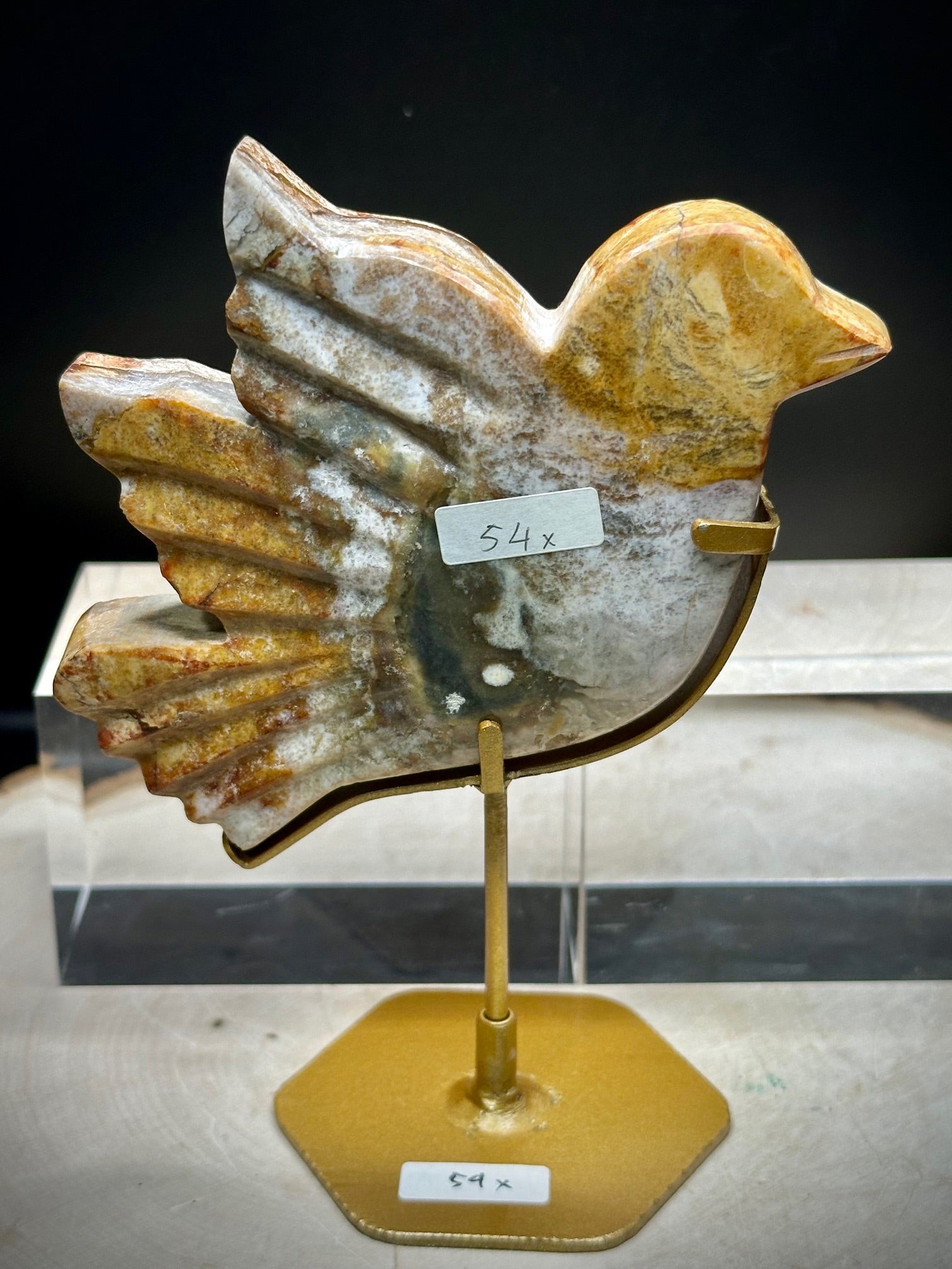 River Jasper Bird Carving