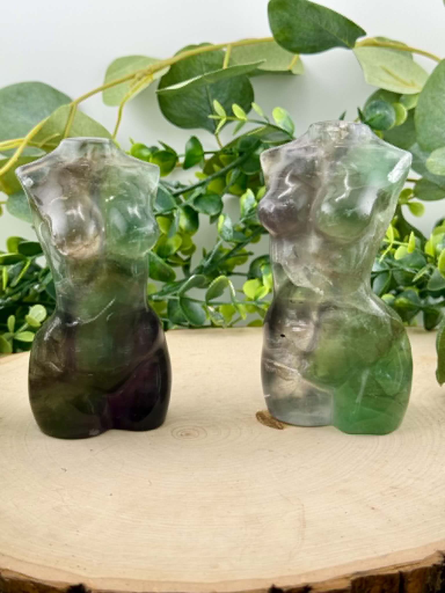 Fluorite Lady Body Carvings