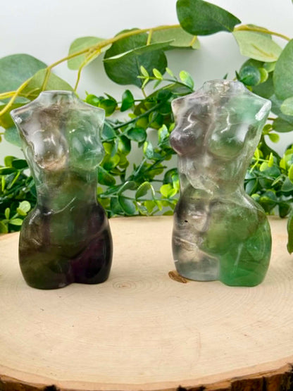 Fluorite Lady Body Carvings