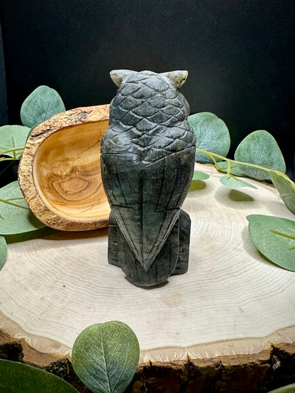 Handcarved Labradorite Owl