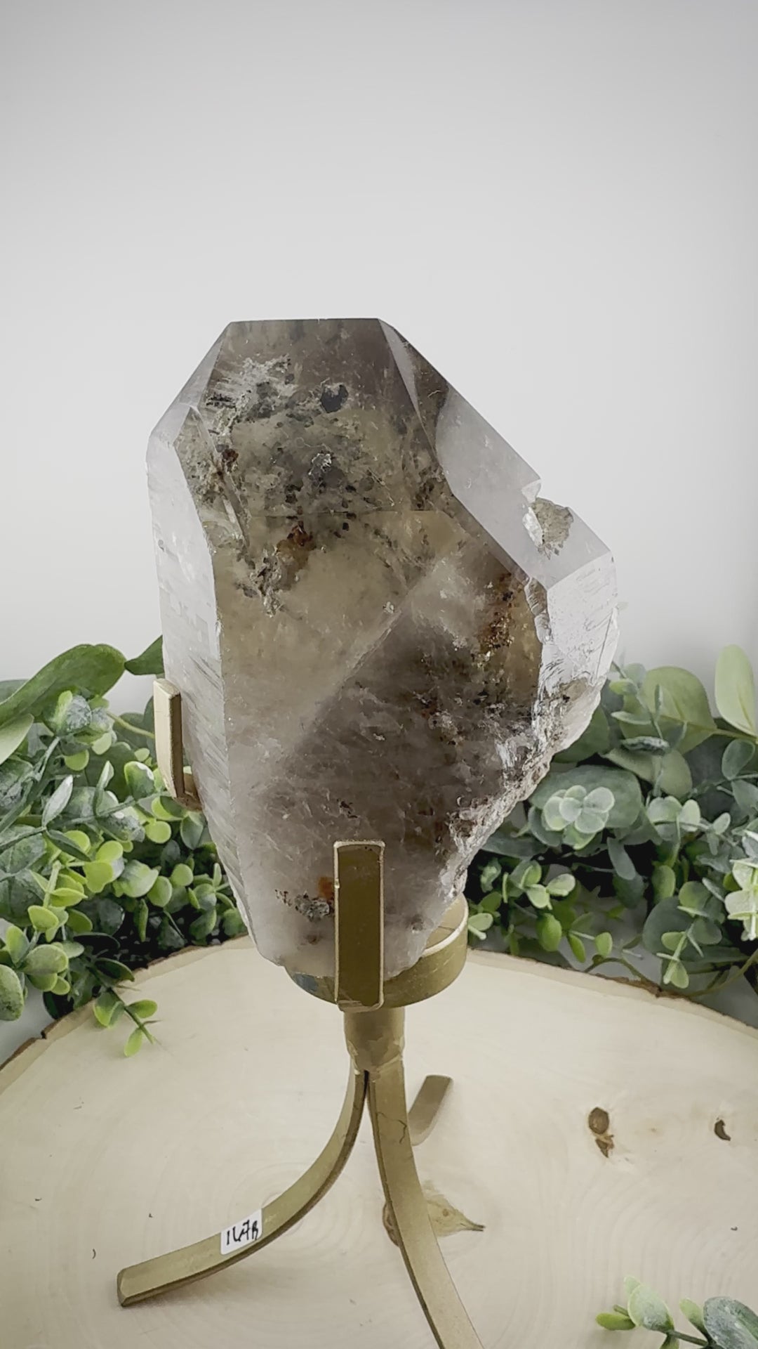 Brazilian Included Quartz on Rotating Stands