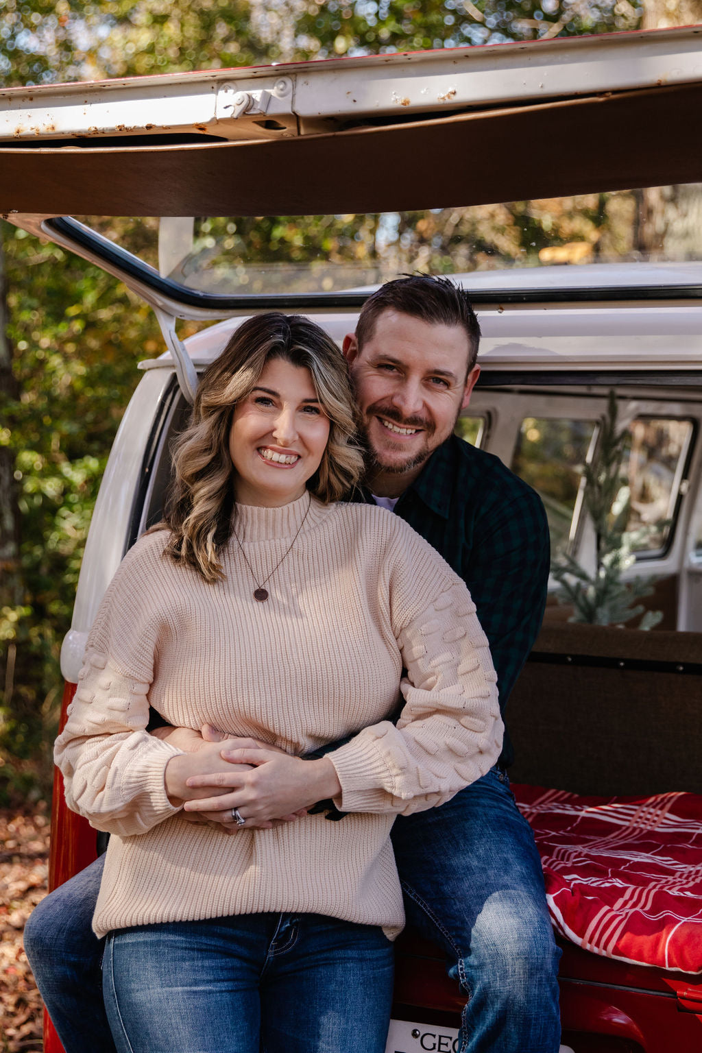 Nicki and Dan, owners of Still Water Crystals, together outdoors.