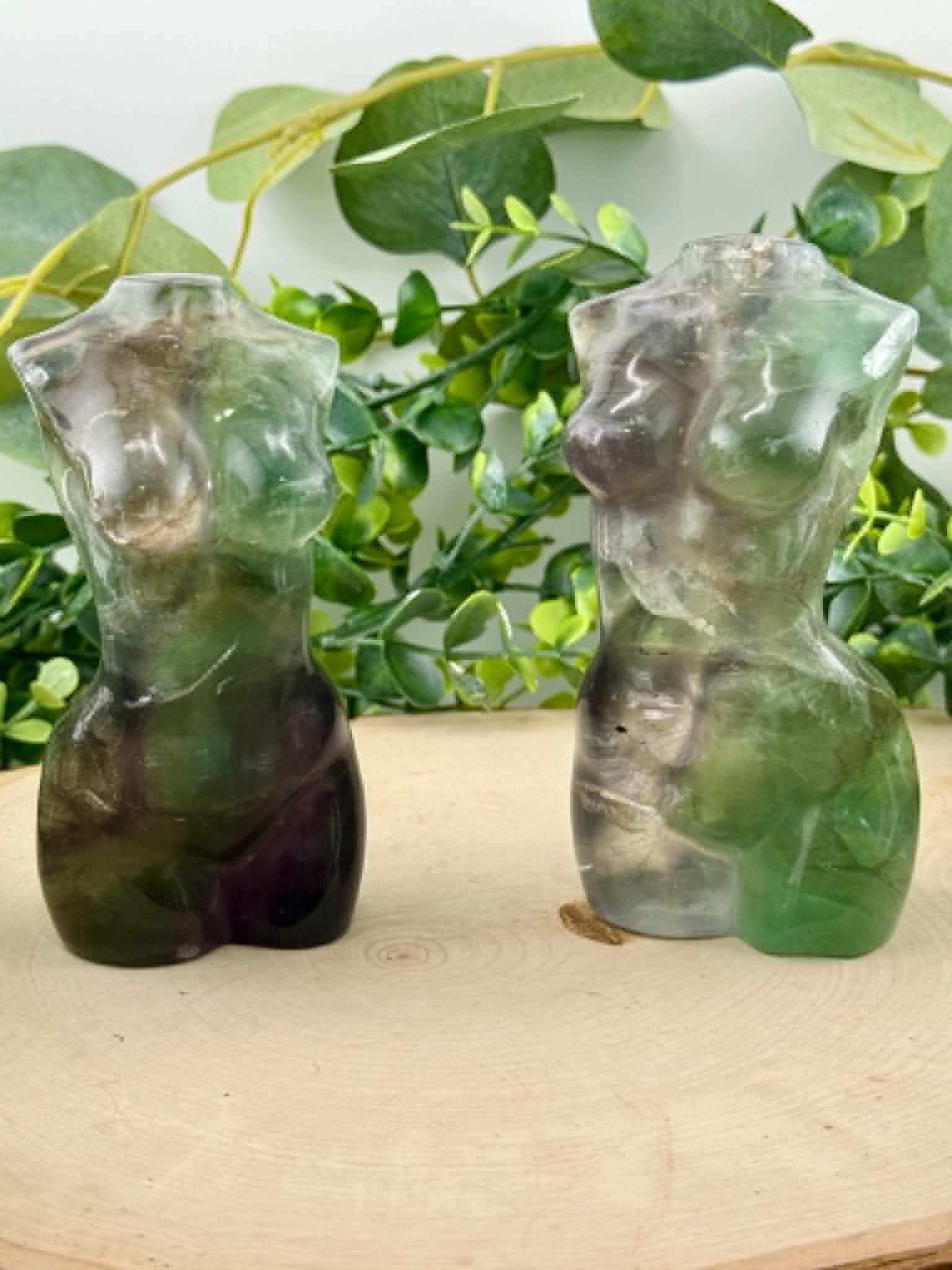 Fluorite Lady Body Carvings