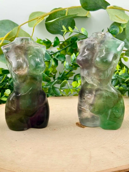 Fluorite Lady Body Carvings