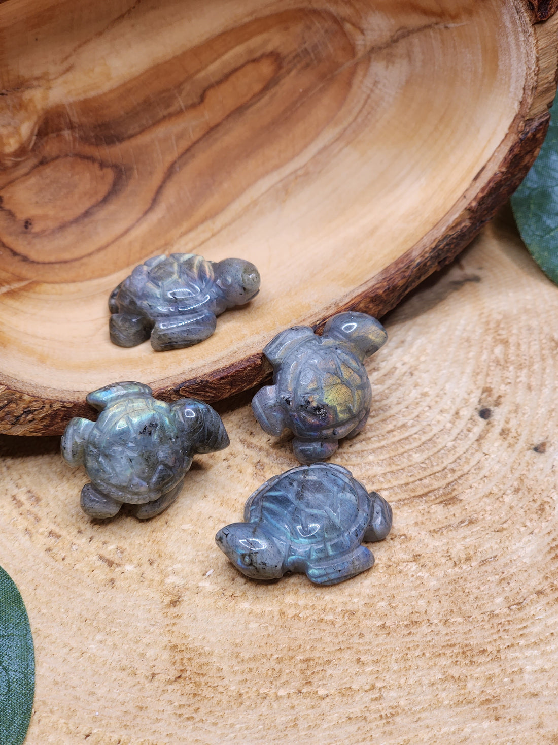 Mini Labradorite Turtle Carvings