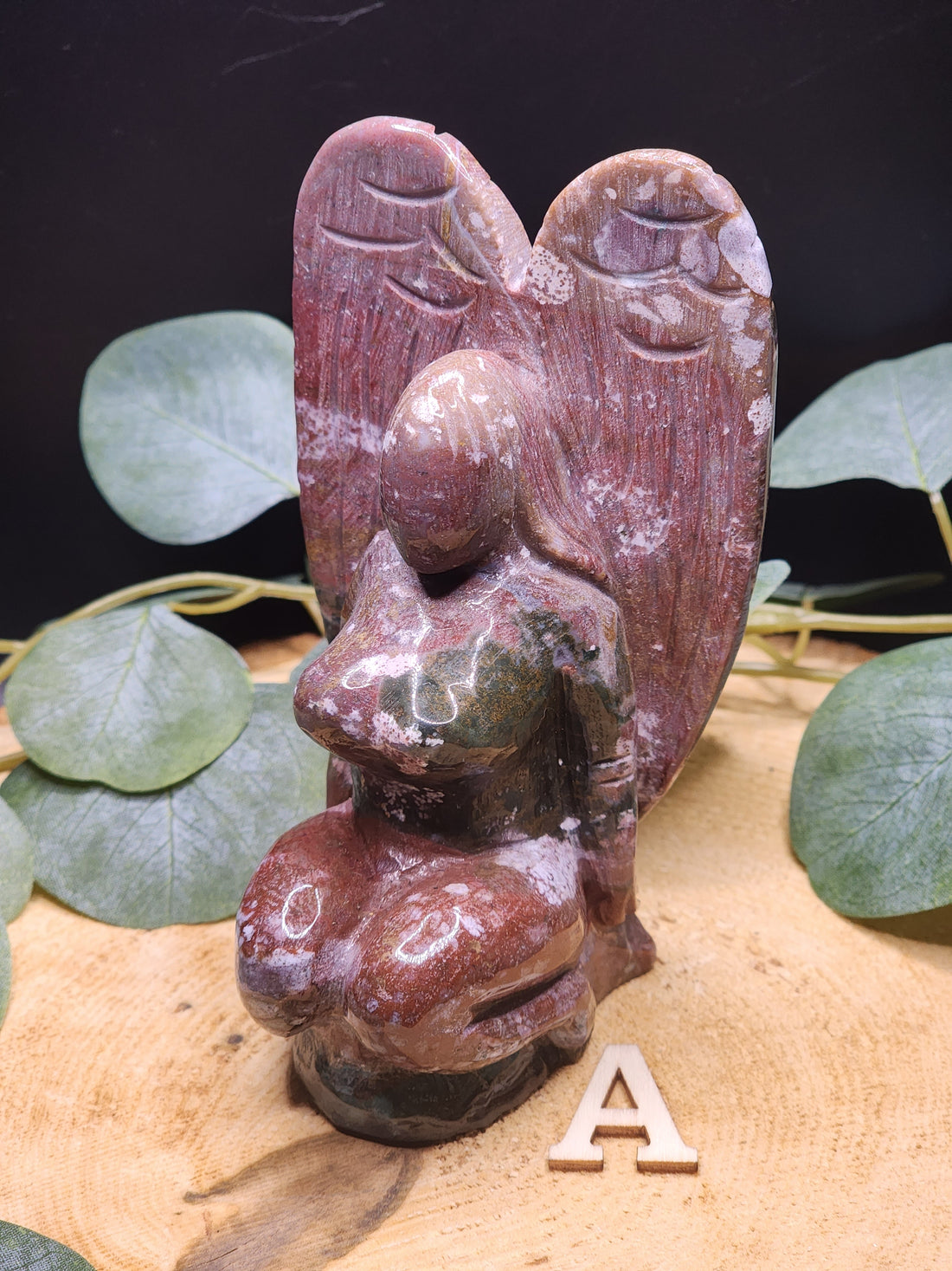 Sea Jasper Angel Carvings